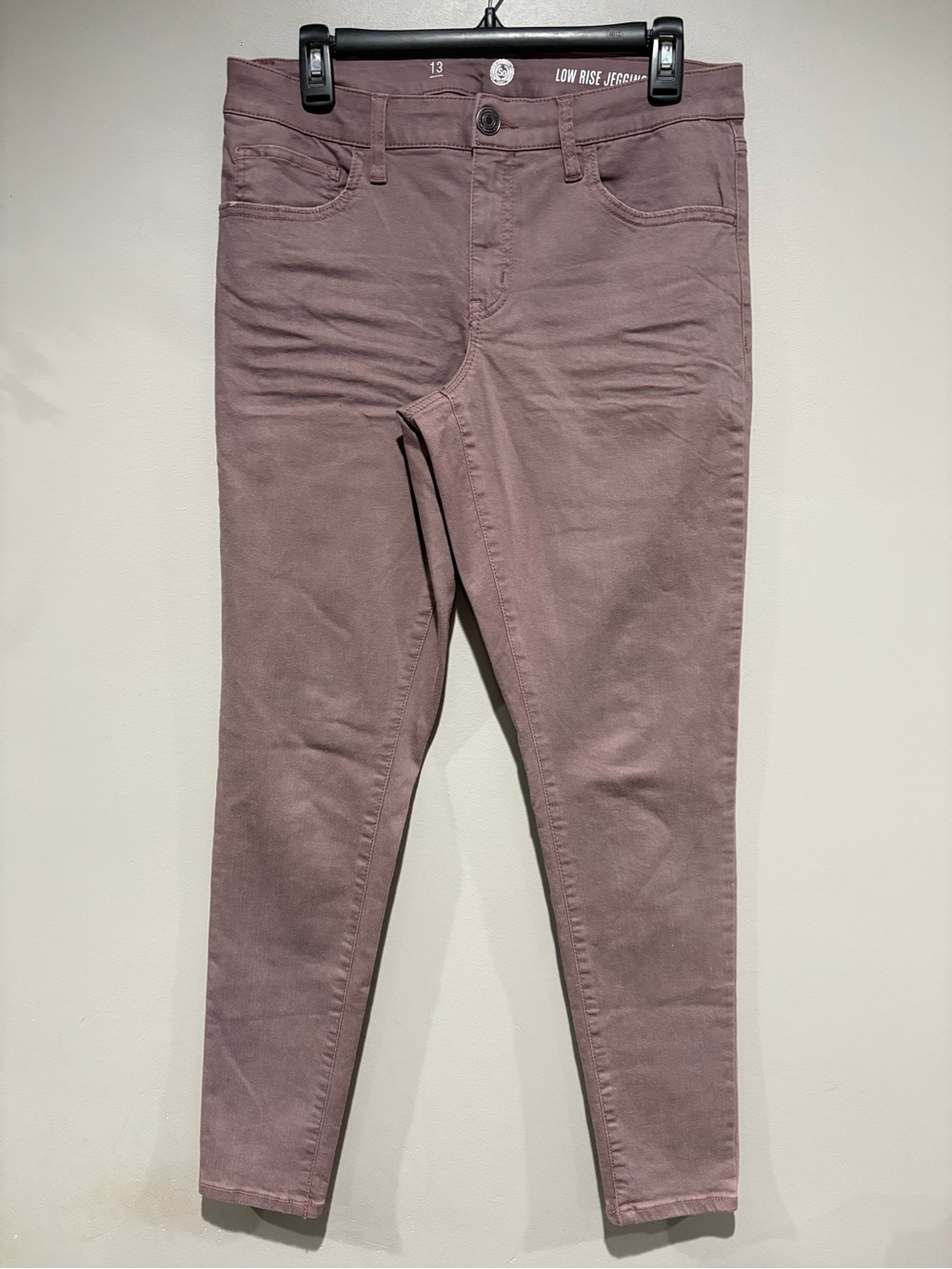 SO Low Rise Jeggings Size 13 Mauve Purple Skinny Leg Jeans